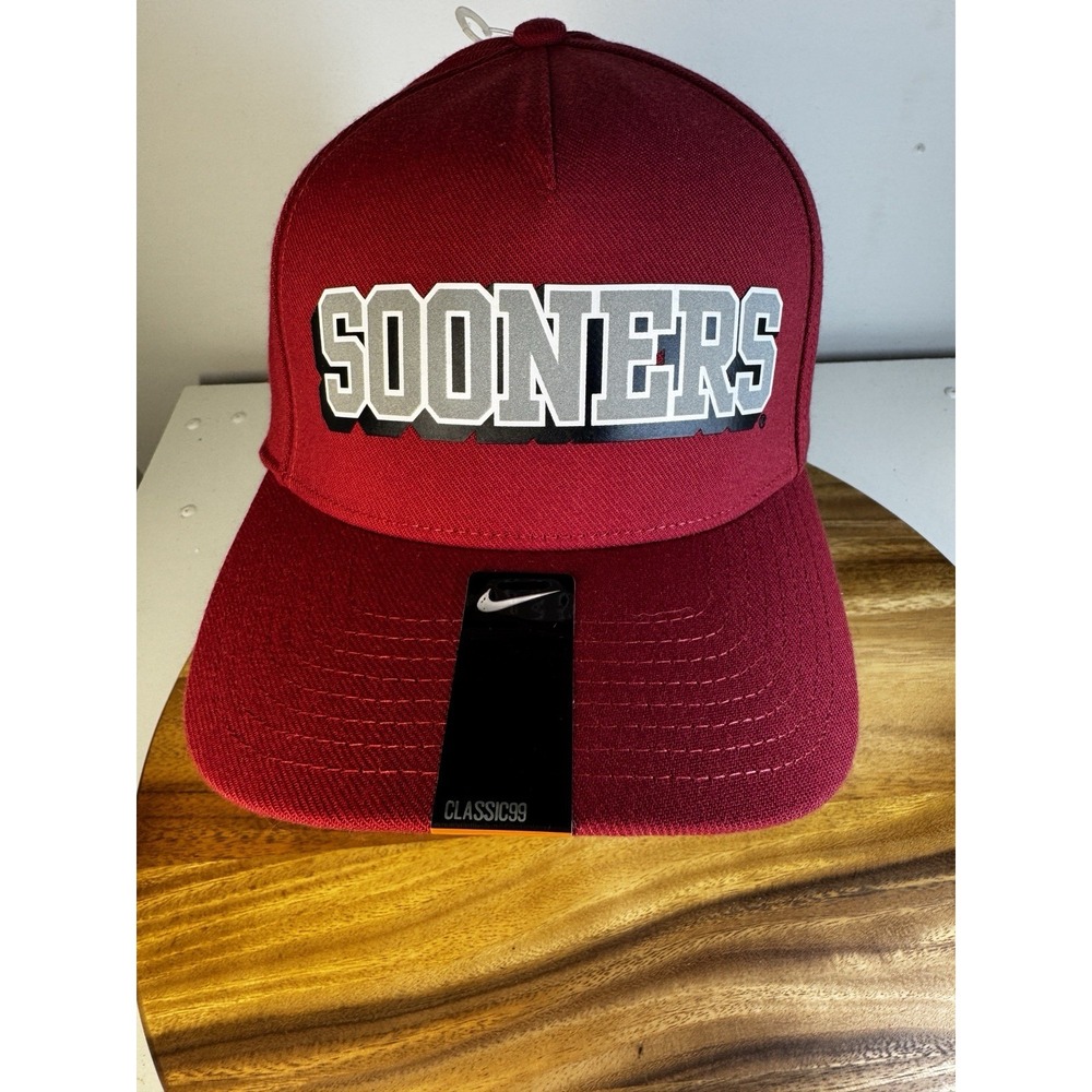 Nike Oklahoma Sooners Verbiage Swoosh Flex DNA Navy Classic 99 Hat